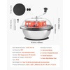 image:imageVEVOR Bud Leaf Bowl Trimmer 24 Spin Cutting Machine with Clear Visibility Dome Sharp Stainless Steel Blades Wet amp Dry Trimming for Buds Leaves Hydroponics Solid Metal Gear Box and Hand PrunerSilver