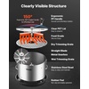 image:imageVEVOR Bud Leaf Bowl Trimmer 24 Spin Cutting Machine with Clear Visibility Dome Sharp Stainless Steel Blades Wet amp Dry Trimming for Buds Leaves Hydroponics Solid Metal Gear Box and Hand PrunerSilver