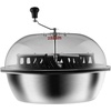 image:imageVEVOR Bud Leaf Bowl Trimmer 24 Spin Cutting Machine with Clear Visibility Dome Sharp Stainless Steel Blades Wet amp Dry Trimming for Buds Leaves Hydroponics Solid Metal Gear Box and Hand PrunerSilver