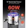 image:imageVEVOR Bud Leaf Bowl Trimmer 24 Spin Cutting Machine with Clear Visibility Dome Sharp Stainless Steel Blades Wet amp Dry Trimming for Buds Leaves Hydroponics Solid Metal Gear Box and Hand PrunerSilver