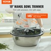 image:imageVEVOR Bud Leaf Bowl Trimmer 24 Spin Cutting Machine with Clear Visibility Dome Sharp Stainless Steel Blades Wet amp Dry Trimming for Buds Leaves Hydroponics Solid Metal Gear Box and Hand PrunerSilver