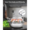 image:imageVEVOR Bud Leaf Bowl Trimmer 24 Spin Cutting Machine with Clear Visibility Dome Sharp Stainless Steel Blades Wet amp Dry Trimming for Buds Leaves Hydroponics Solid Metal Gear Box and Hand PrunerSilver