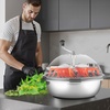 image:imageVEVOR Bud Leaf Bowl Trimmer 24 Spin Cutting Machine with Clear Visibility Dome Sharp Stainless Steel Blades Wet amp Dry Trimming for Buds Leaves Hydroponics Solid Metal Gear Box and Hand PrunerSilver