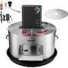 image:imageVEVOR Bud Leaf Bowl Trimmer 24 Spin Cutting Machine with Clear Visibility Dome Sharp Stainless Steel Blades Wet amp Dry Trimming for Buds Leaves Hydroponics Solid Metal Gear Box and Hand PrunerSilver