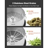 image:imageVEVOR Bud Leaf Bowl Trimmer 24 Spin Cutting Machine with Clear Visibility Dome Sharp Stainless Steel Blades Wet amp Dry Trimming for Buds Leaves Hydroponics Solid Metal Gear Box and Hand PrunerSilver
