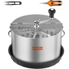 image:imageVEVOR Bud Leaf Bowl Trimmer 24 Spin Cutting Machine with Clear Visibility Dome Sharp Stainless Steel Blades Wet amp Dry Trimming for Buds Leaves Hydroponics Solid Metal Gear Box and Hand PrunerSilver