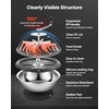 image:imageVEVOR Bud Leaf Bowl Trimmer 24 Spin Cutting Machine with Clear Visibility Dome Sharp Stainless Steel Blades Wet amp Dry Trimming for Buds Leaves Hydroponics Solid Metal Gear Box and Hand PrunerSilver