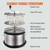 image:imageVEVOR Bud Leaf Bowl Trimmer 24 Spin Cutting Machine with Clear Visibility Dome Sharp Stainless Steel Blades Wet amp Dry Trimming for Buds Leaves Hydroponics Solid Metal Gear Box and Hand PrunerSilver