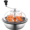 image:imageVEVOR Bud Leaf Bowl Trimmer 24 Spin Cutting Machine with Clear Visibility Dome Sharp Stainless Steel Blades Wet amp Dry Trimming for Buds Leaves Hydroponics Solid Metal Gear Box and Hand PrunerSilver