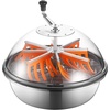 image:imageVEVOR Bud Leaf Bowl Trimmer 24 Spin Cutting Machine with Clear Visibility Dome Sharp Stainless Steel Blades Wet amp Dry Trimming for Buds Leaves Hydroponics Solid Metal Gear Box and Hand PrunerSilver