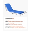 image:imageVEVOR Chaise Lounge Cushion 72 x 21 x 3 in Outdoor Lounge Chair Cushions Waterproof amp FadeResistant Sun Lounger Replacement Cushions with Ties Patio Lounger Pads for Pool Deck Lawn Blue