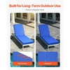image:imageVEVOR Chaise Lounge Cushion 72 x 21 x 3 in Outdoor Lounge Chair Cushions Waterproof amp FadeResistant Sun Lounger Replacement Cushions with Ties Patio Lounger Pads for Pool Deck Lawn Blue