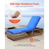 image:imageVEVOR Chaise Lounge Cushion 72 x 21 x 3 in Outdoor Lounge Chair Cushions Waterproof amp FadeResistant Sun Lounger Replacement Cushions with Ties Patio Lounger Pads for Pool Deck Lawn Blue