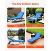 image:imageVEVOR Chaise Lounge Cushion 72 x 21 x 3 in Outdoor Lounge Chair Cushions Waterproof amp FadeResistant Sun Lounger Replacement Cushions with Ties Patio Lounger Pads for Pool Deck Lawn Blue