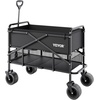image:imageVEVOR Collapsible Folding Wagon with Wheels Wagons Carts Foldable with 225lbs Capacity Lightweight Portable Utility Wagon Cart for Grocery Shopping Sports Camping and GardenBlack