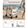 image:imageVEVOR Collapsible Folding Wagon with Wheels Wagons Carts Foldable with 225lbs Capacity Lightweight Portable Utility Wagon Cart for Grocery Shopping Sports Camping and GardenKhaki