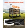 image:imageVEVOR Collapsible Folding Wagon with Wheels Wagons Carts Foldable with 225lbs Capacity Lightweight Portable Utility Wagon Cart for Grocery Shopping Sports Camping and GardenBlack