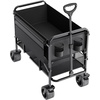 image:imageVEVOR Collapsible Folding Wagon with Wheels Wagons Carts Foldable with 225lbs Capacity Lightweight Portable Utility Wagon Cart for Grocery Shopping Sports Camping and GardenBlack