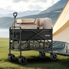 image:imageVEVOR Collapsible Folding Wagon with Wheels Wagons Carts Foldable with 225lbs Capacity Lightweight Portable Utility Wagon Cart for Grocery Shopping Sports Camping and GardenBlack