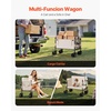 image:imageVEVOR Collapsible Folding Wagon with Wheels Wagons Carts Foldable with 225lbs Capacity Lightweight Portable Utility Wagon Cart for Grocery Shopping Sports Camping and GardenKhaki
