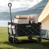 image:imageVEVOR Collapsible Folding Wagon with Wheels Wagons Carts Foldable with 225lbs Capacity Lightweight Portable Utility Wagon Cart for Grocery Shopping Sports Camping and GardenBlack