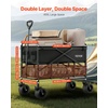 image:imageVEVOR Collapsible Folding Wagon with Wheels Wagons Carts Foldable with 225lbs Capacity Lightweight Portable Utility Wagon Cart for Grocery Shopping Sports Camping and GardenBlack
