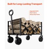 image:imageVEVOR Collapsible Folding Wagon with Wheels Wagons Carts Foldable with 225lbs Capacity Lightweight Portable Utility Wagon Cart for Grocery Shopping Sports Camping and GardenBlack