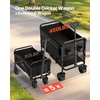 image:imageVEVOR Collapsible Folding Wagon with Wheels Wagons Carts Foldable with 225lbs Capacity Lightweight Portable Utility Wagon Cart for Grocery Shopping Sports Camping and GardenBlack