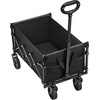 image:imageVEVOR Collapsible Folding Wagon with Wheels Wagons Carts Foldable with 225lbs Capacity Lightweight Portable Utility Wagon Cart for Grocery Shopping Sports Camping and GardenBlack