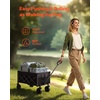image:imageVEVOR Collapsible Folding Wagon with Wheels Wagons Carts Foldable with 225lbs Capacity Lightweight Portable Utility Wagon Cart for Grocery Shopping Sports Camping and GardenBlack