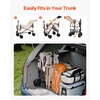 image:imageVEVOR Collapsible Folding Wagon with Wheels Wagons Carts Foldable with 225lbs Capacity Lightweight Portable Utility Wagon Cart for Grocery Shopping Sports Camping and GardenKhaki