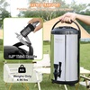 image:imageVEVOR Commercial Beverage Dispenser 2 Tanks 18 L  19 QT Per Tank Juice Dispenser 370W Stainless Steel Ice Tea Drink Machine with 45F54F Cooling Temperature for Cold Drink Restaurant Bar Party1 tanks x 92L