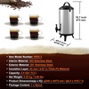 image:imageVEVOR Commercial Beverage Dispenser 2 Tanks 18 L  19 QT Per Tank Juice Dispenser 370W Stainless Steel Ice Tea Drink Machine with 45F54F Cooling Temperature for Cold Drink Restaurant Bar Party1 tanks x 92L