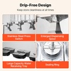 image:imageVEVOR Commercial Beverage Dispenser 2 Tanks 18 L  19 QT Per Tank Juice Dispenser 370W Stainless Steel Ice Tea Drink Machine with 45F54F Cooling Temperature for Cold Drink Restaurant Bar Party18L3