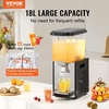 image:imageVEVOR Commercial Beverage Dispenser 2 Tanks 18 L  19 QT Per Tank Juice Dispenser 370W Stainless Steel Ice Tea Drink Machine with 45F54F Cooling Temperature for Cold Drink Restaurant Bar Party18L1