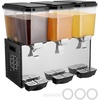 image:imageVEVOR Commercial Beverage Dispenser 2 Tanks 18 L  19 QT Per Tank Juice Dispenser 370W Stainless Steel Ice Tea Drink Machine with 45F54F Cooling Temperature for Cold Drink Restaurant Bar Party18L3