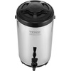 image:imageVEVOR Commercial Beverage Dispenser 2 Tanks 18 L  19 QT Per Tank Juice Dispenser 370W Stainless Steel Ice Tea Drink Machine with 45F54F Cooling Temperature for Cold Drink Restaurant Bar Party1 tanks x 92L