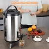 image:imageVEVOR Commercial Beverage Dispenser 2 Tanks 18 L  19 QT Per Tank Juice Dispenser 370W Stainless Steel Ice Tea Drink Machine with 45F54F Cooling Temperature for Cold Drink Restaurant Bar Party1 tanks x 92L