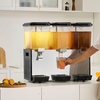 image:imageVEVOR Commercial Beverage Dispenser 2 Tanks 18 L  19 QT Per Tank Juice Dispenser 370W Stainless Steel Ice Tea Drink Machine with 45F54F Cooling Temperature for Cold Drink Restaurant Bar Party18L3