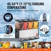 image:imageVEVOR Commercial Beverage Dispenser 3 Tanks 12 L  127 QT Per Tank Juice Dispenser 370W Stainless Steel Ice Tea Drink Machine with 45F54F Cooling Temperature for Cold Drink Restaurant Bar Party12L4