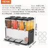 image:imageVEVOR Commercial Beverage Dispenser 3 Tanks 12 L  127 QT Per Tank Juice Dispenser 370W Stainless Steel Ice Tea Drink Machine with 45F54F Cooling Temperature for Cold Drink Restaurant Bar Party12L4