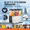 image:imageVEVOR Commercial Beverage Dispenser 3 Tanks 12 L  127 QT Per Tank Juice Dispenser 370W Stainless Steel Ice Tea Drink Machine with 45F54F Cooling Temperature for Cold Drink Restaurant Bar Party12L  3