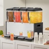 image:imageVEVOR Commercial Beverage Dispenser 3 Tanks 12 L  127 QT Per Tank Juice Dispenser 370W Stainless Steel Ice Tea Drink Machine with 45F54F Cooling Temperature for Cold Drink Restaurant Bar Party12L4