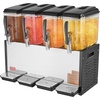 image:imageVEVOR Commercial Beverage Dispenser 3 Tanks 12 L  127 QT Per Tank Juice Dispenser 370W Stainless Steel Ice Tea Drink Machine with 45F54F Cooling Temperature for Cold Drink Restaurant Bar Party12L4