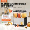 image:imageVEVOR Commercial Beverage Dispenser 3 Tanks 12 L  127 QT Per Tank Juice Dispenser 370W Stainless Steel Ice Tea Drink Machine with 45F54F Cooling Temperature for Cold Drink Restaurant Bar Party12L  3