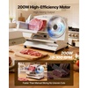image:imageVEVOR Commercial Meat Slicer 10 inch Electric Food Slicer 240W Frozen Meat Deli Slicer Premium Chromiumplated Steel Blade SemiAuto Meat Slicer For Commercial and Home useSilver