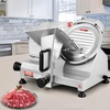 image:imageVEVOR Commercial Meat Slicer 10 inch Electric Food Slicer 240W Frozen Meat Deli Slicer Premium Chromiumplated Steel Blade SemiAuto Meat Slicer For Commercial and Home useSilver