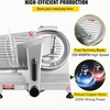 image:imageVEVOR Commercial Meat Slicer 10 inch Electric Food Slicer 240W Frozen Meat Deli Slicer Premium Chromiumplated Steel Blade SemiAuto Meat Slicer For Commercial and Home useSilver