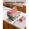 image:imageVEVOR Commercial Meat Slicer 10 inch Electric Food Slicer 240W Frozen Meat Deli Slicer Premium Chromiumplated Steel Blade SemiAuto Meat Slicer For Commercial and Home useSilver
