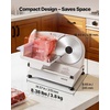 image:imageVEVOR Commercial Meat Slicer 10 inch Electric Food Slicer 240W Frozen Meat Deli Slicer Premium Chromiumplated Steel Blade SemiAuto Meat Slicer For Commercial and Home useSilver